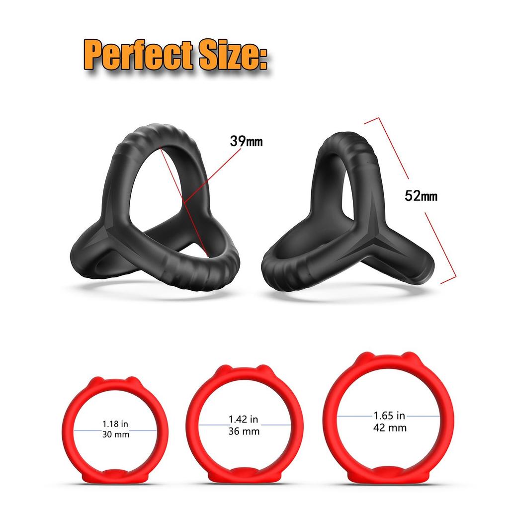 Reusable Silicone Penis Ring for Men Soft Cock Ring Penis Sex Toy for Men