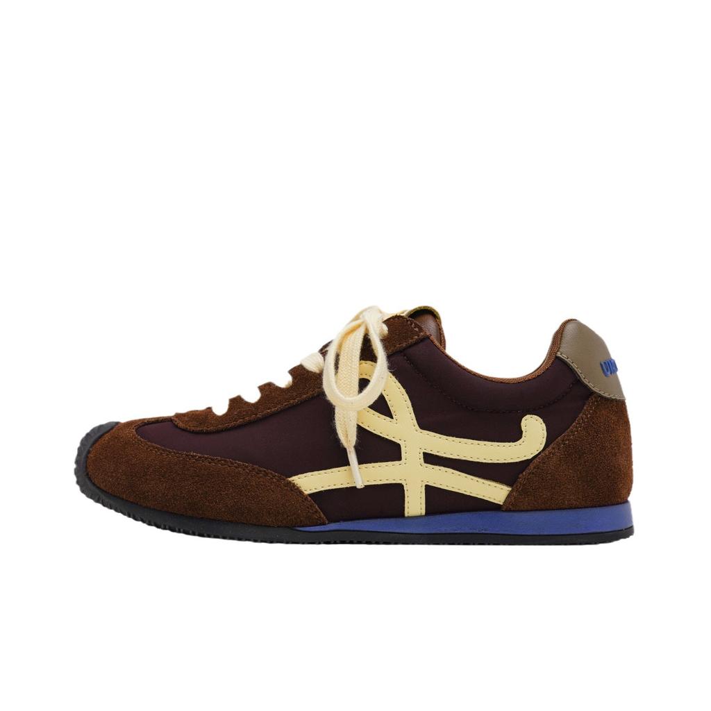 Luo thought girl~ mango head retro Forrest Gump shoes women's 2025 new soft-soled casual sports contrasting color German training shoes