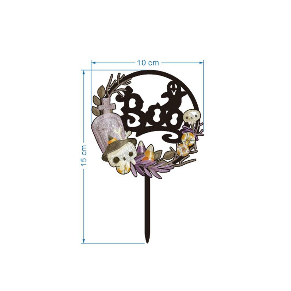 Bat Pumpkin Ghost Skull Bat Pumpkin Cupcake Toppers Cartoon Cake Sign  Kids Gift