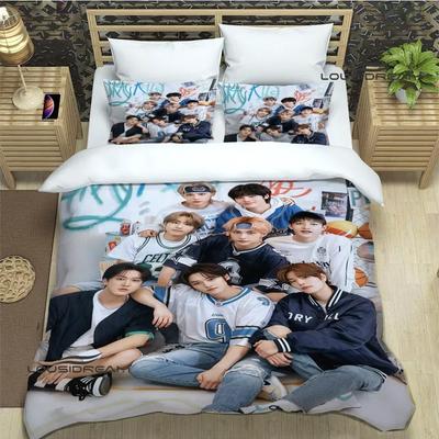 Juegos de Ropa de Cama con Estampado KPOP S-Stray-K-Kids Exquisito Juego de Artículos para la Cama Funda Nórdica Juego de Colcha Juego de Ropa de Cama Lujo Regalo de Cumpleaños