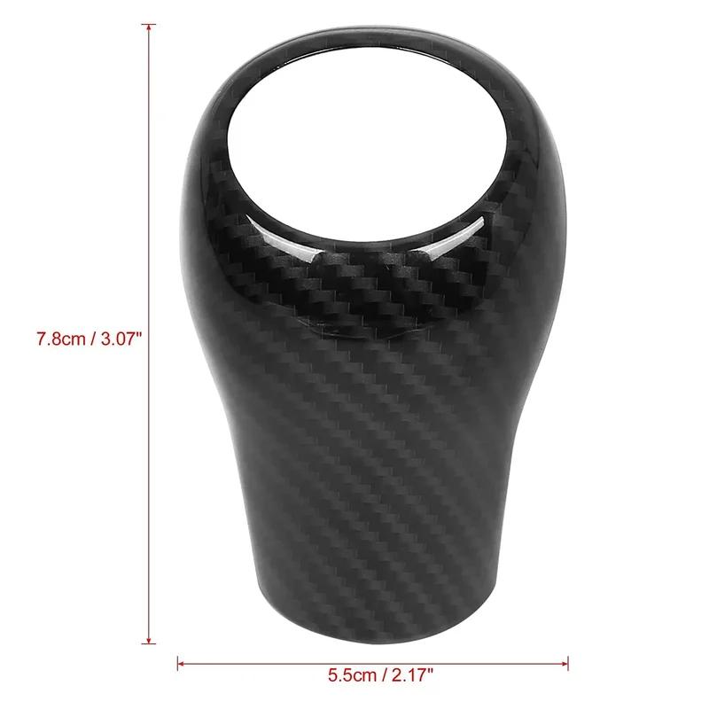 Carbon Fiber Style Interior Gear Shift Knob Cap Head Cover Molding Trim Sticker For Mercedes Benz W204 X204 W169 W212 W218 W463
