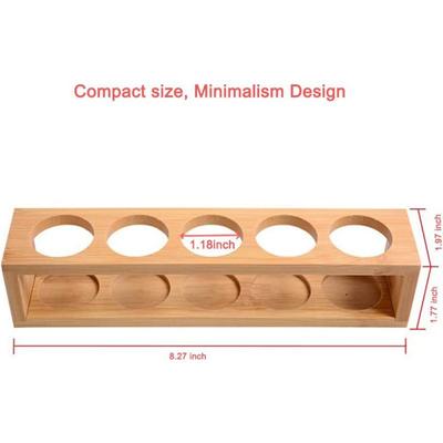 Essential Oil Wooden Display Stand 6 Hole Essential Oil Storage Rack Smooth For Essential Oils Bottle Holder Perfume Storage