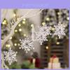 Transparent Acrylic Snowflake Ornaments 6pc Beautiful Christmas Tree Decorations
