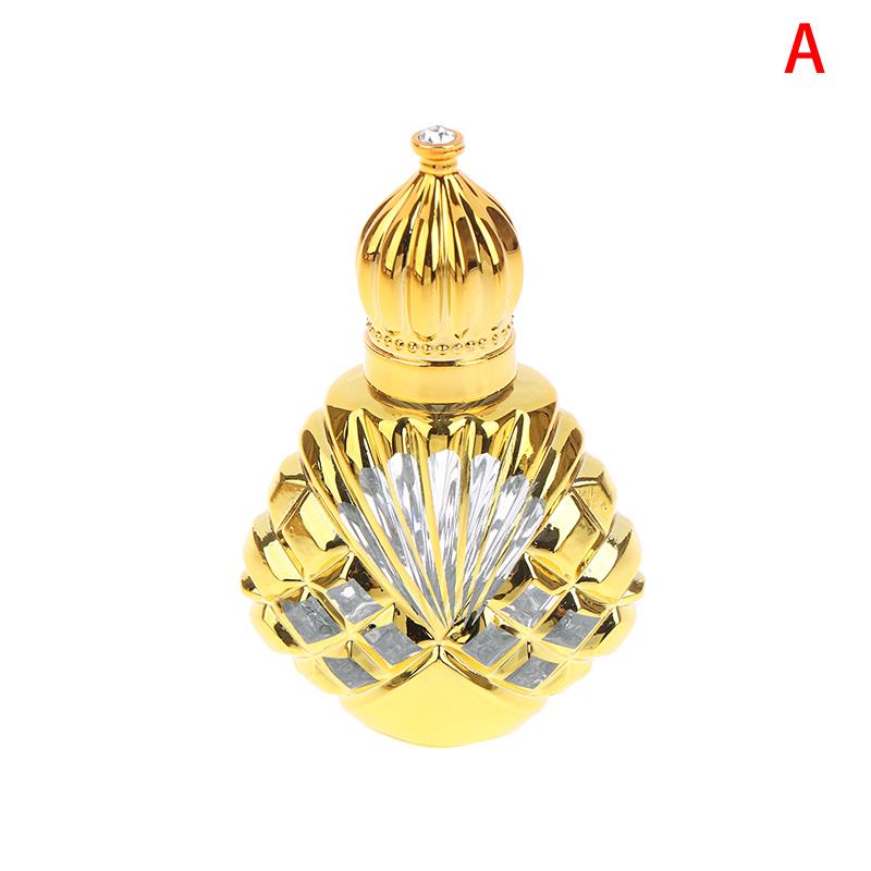 13Ml Roll On Bottle Glass Mini Essential Oil Container Portable Cosmetic Vials Blending Perfume Bottle Gold Empty Roll-On Bottle