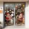 Christmas Festival Static Cling Window Stickers - Tree, Santa & Floral Designs