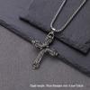 Retro Cross Pendant Hip Hop Necklace - Unisex Fashion Statement Chain