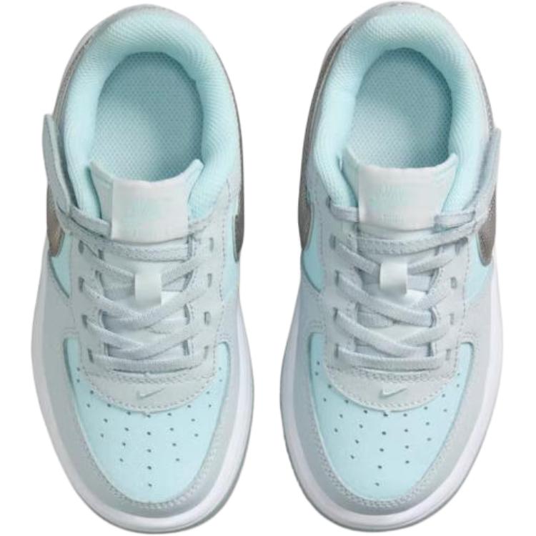 Nike Force 1 Low EasyOn PS Pure Platinum Glacier Blue Kids Sneakers Metallic-Silver HQ3251-043