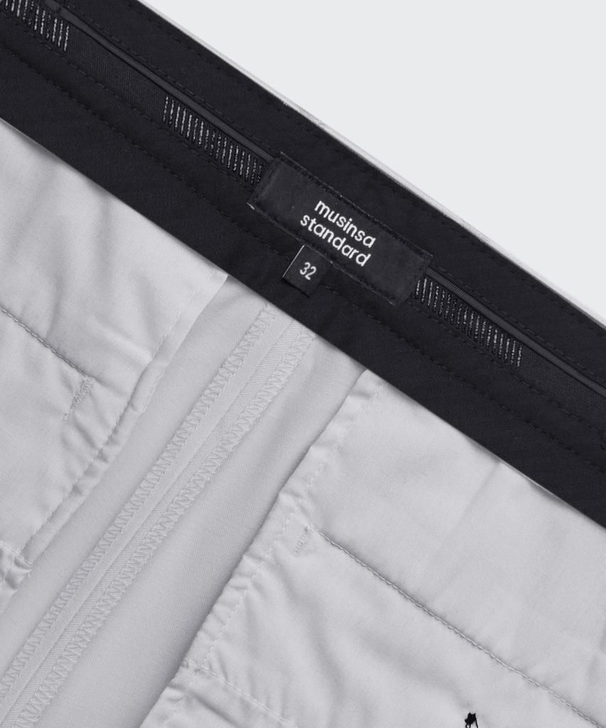 MUSINSA STANDARD Tapered Hidden Banding Crop Slacks [Light Gray]