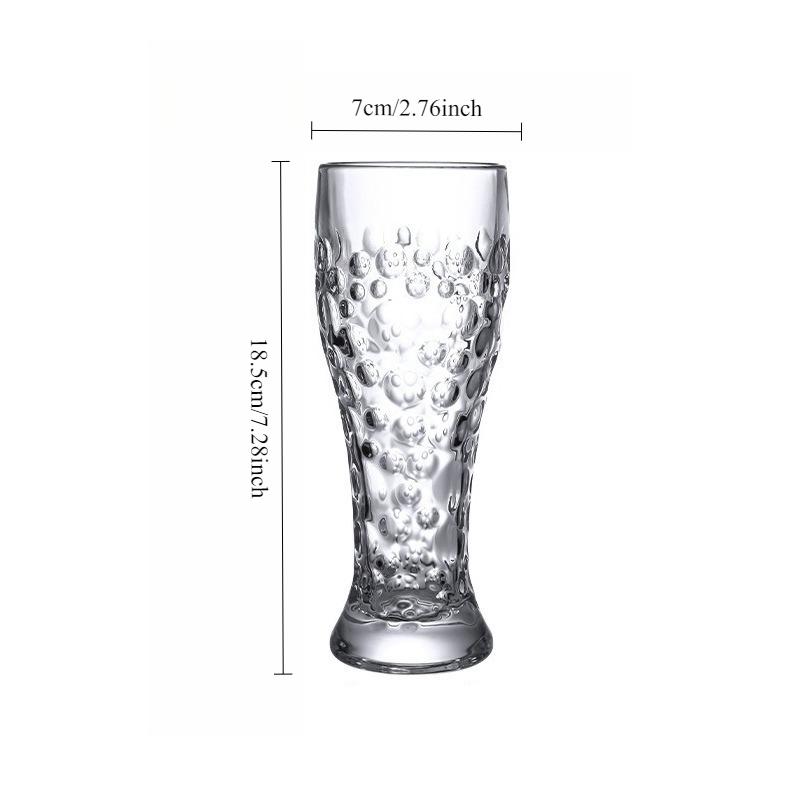 Personalized Beverage Cups Transparent Soda Water Cups Creative Wheat Beer Glass Party Beer Glass Large-capacity Drinking Cups 1pcs