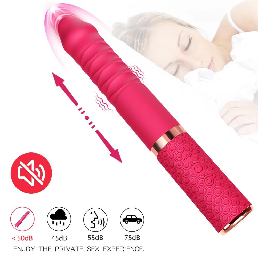 Automatyczna maszyna teleskopowy królik wibrator Dildo kobiece zabawki erotyczne kobiety masturbacja pochwy Penis G Spot stymulator łechtaczki masażer dorośli