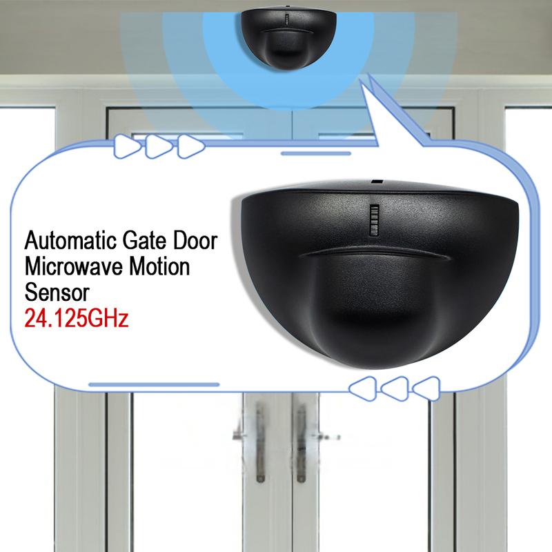 Sensore di movimento a microonde cablato Rilevatore radar DC 12-24V 24.125GHz per porta automatica Azienda di ascensori Supermercato Aeroporto