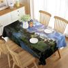 Berg en Rivier Impressie Schilderij Tafelkleed Rechthoekige Tafelhoes voor Koffietafel Eetkamer Keuken Woonkamer Decoratie