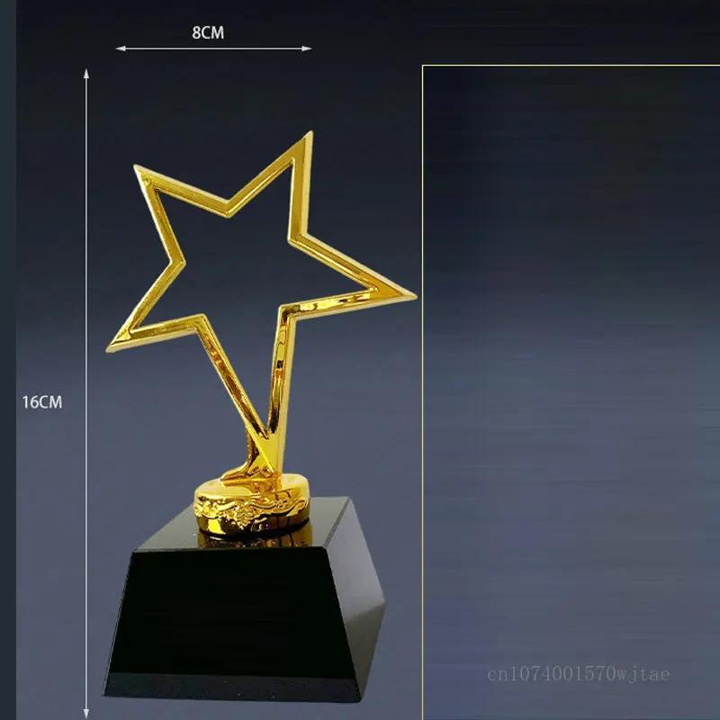 Customized Plastic Crystal Little Star Small Trophy, Commemorative Celebration, Children's Activity Gift, Home Decoration, 1Pc