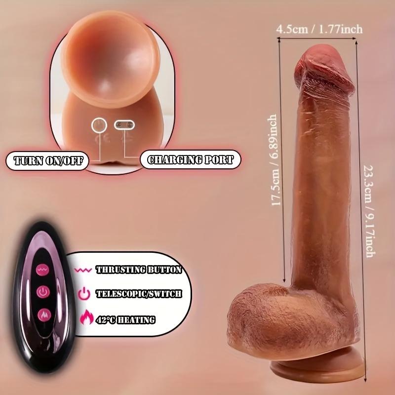 Lovelily 9,17" realistické dildo vibrátor s 10 režimami ťahania a 10 vibráciami, tekutým silikónom, diaľkovým ovládaním, silnou prísavkou – ideálne pre páry