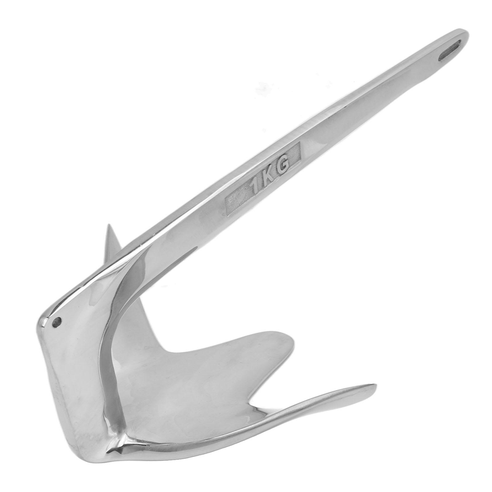 

1 кг 2,2 фунта якорь для лодки из нержавеющей стали 316, прочный якорь, зеркальная полировка, морские аксессуары