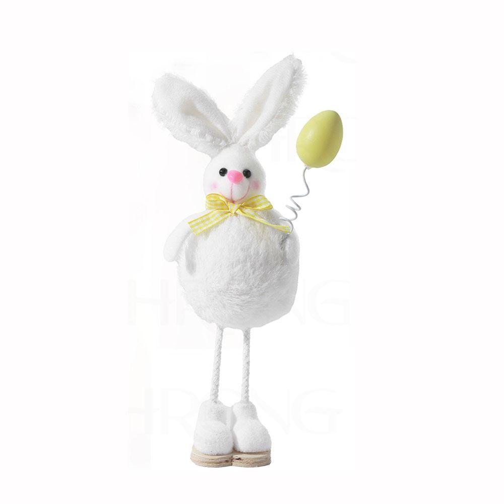 Huggable Material Easter Rabbit Figurine Cute Plush Easter Home Decoration Girls Room Decor