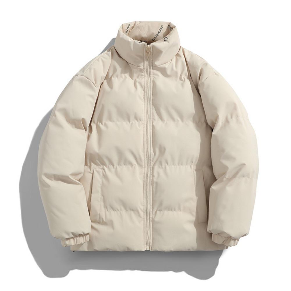 

Cotton-padded men s new casual double-sided cotton-padded men s thickened stand-up neck cotton-padded couple s bread jacket in autumn and winter 4XL