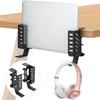 Vixplorn Vertical Laptop Desk Side No Drilling Easy to Adjustable Computer lbs Weight Capacity Stand, Rack, Required, Use, Non-Slip, Spacing,