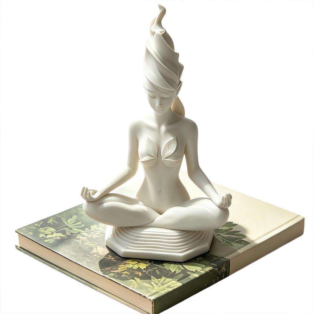 Yoga Figurines Meditation Women Figurine Abstract Yoga Woman Sculpture for Home Shelf Studio Meditation Room Office Living Room