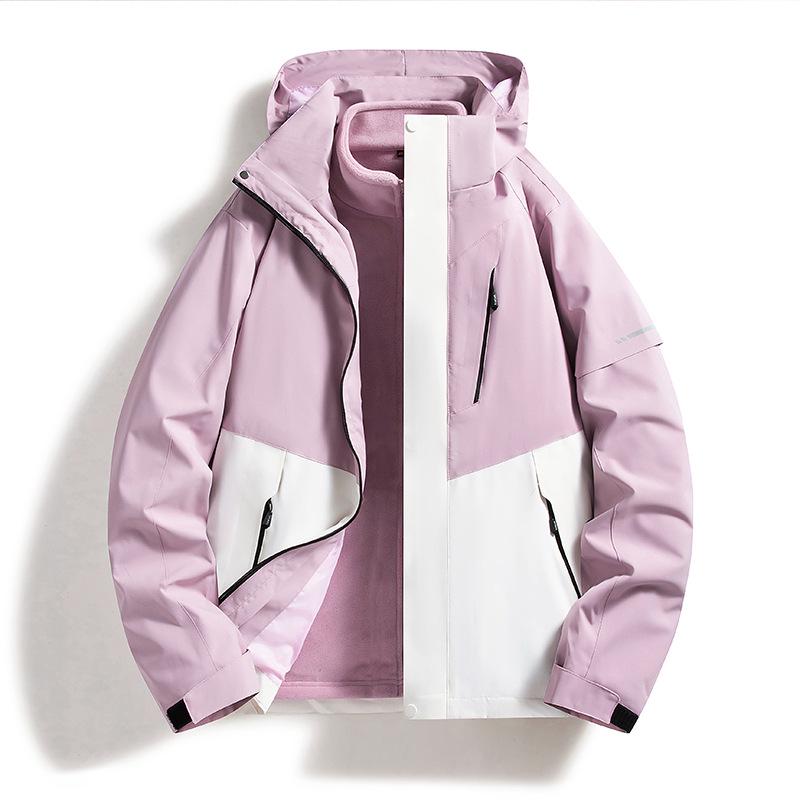 Unisex 3-in-1 Detachable Waterproof Fleece Mountain Jacket