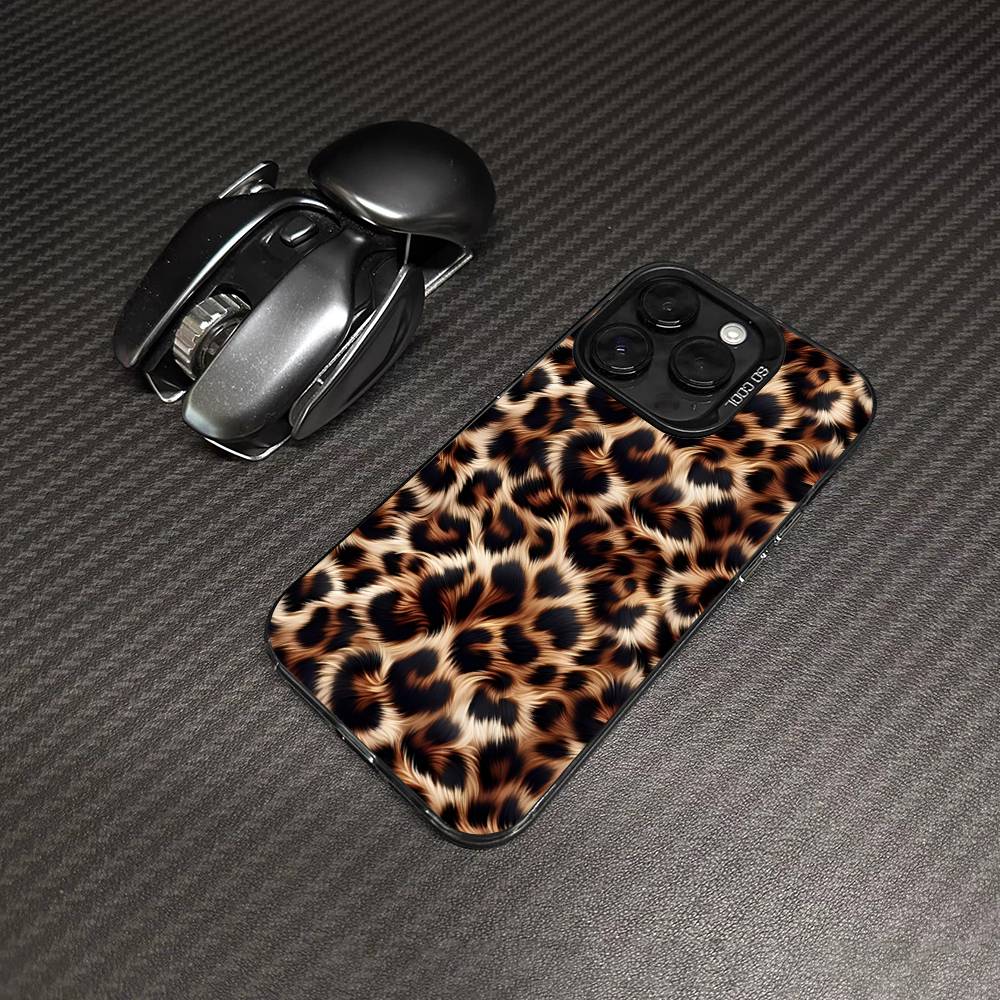 Classic Leopard Cheetah Phone Case For IPhone 17 16 15 14 13 12 11 Pro Max Plus Color Silver Cover