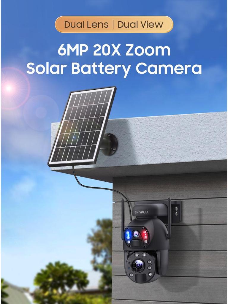 6MP HD Solar-Powered PTZ & Bullet Outdoor 4G Camera with 20x Zoom