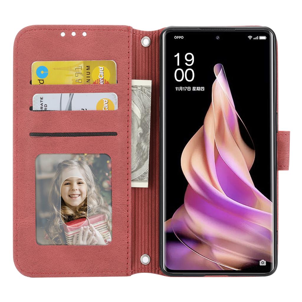 Pro Oppo Reno13 5G (Globální) Pouzdro Peněženka Kožený na dotek Potištěný Kryt na telefon