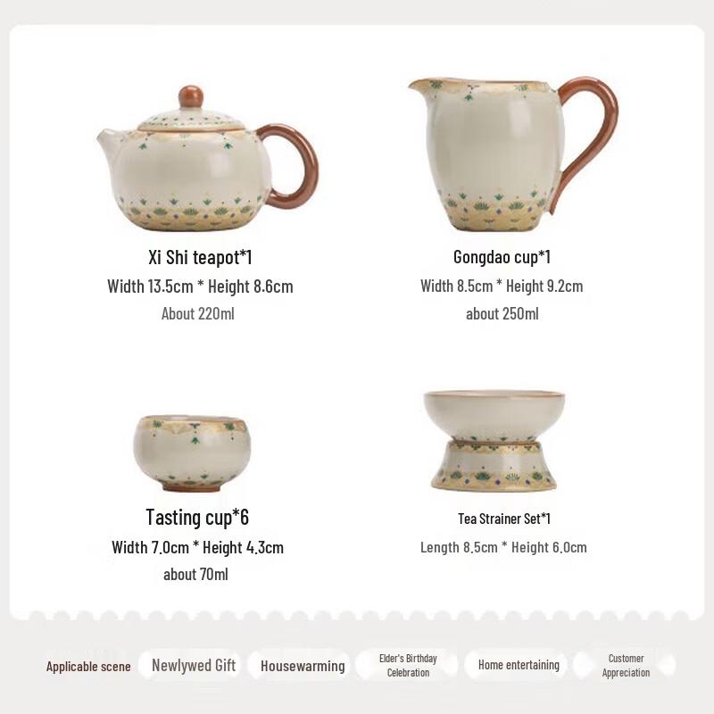 Dunhuang Ru Kiln Xishi Kung Fu Tea Set