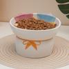 High Footed Ceramic Cat Bowl, Pet Bowl, Slanted Neck Protection Bowl, Decorative Ceramic Storage Box, Desktop Storage