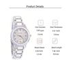 Fashion Simple Ladies Quartz Watch Round Case Rhinestone Scale, Suitable for Daily Wear, Anniversary, Christmas Gift