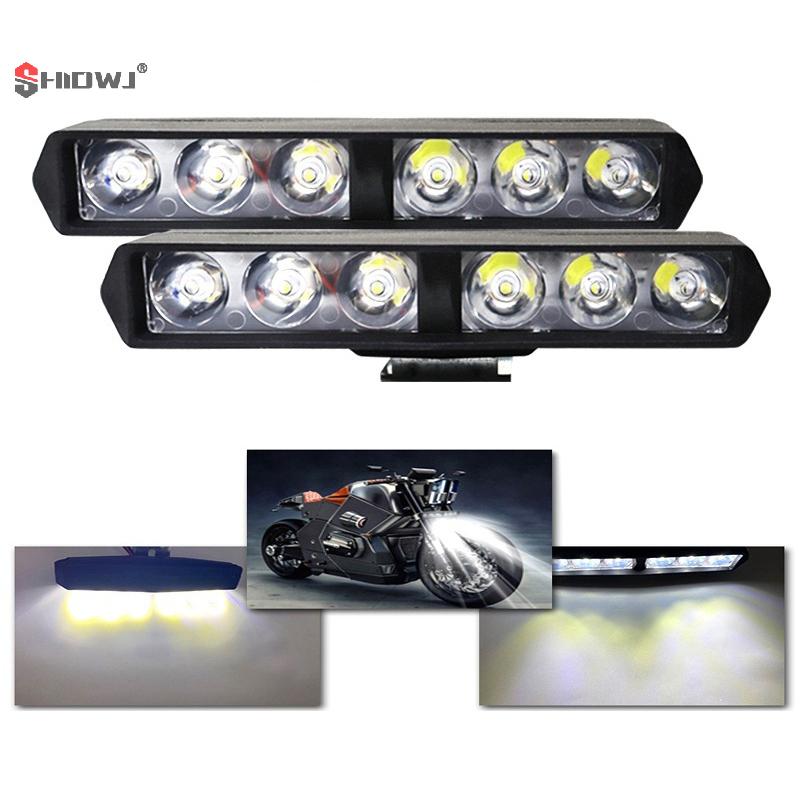 Motorradblitz 6-LED-Scheinwerfer Spotlights Zusatzlampe Hohe Helligkeit Elektrofahrzeug Roller Autocyclus Modifizierte Glühbirnen