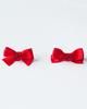 Lovuee Frost Rose Earrings Red Wide Ribbon