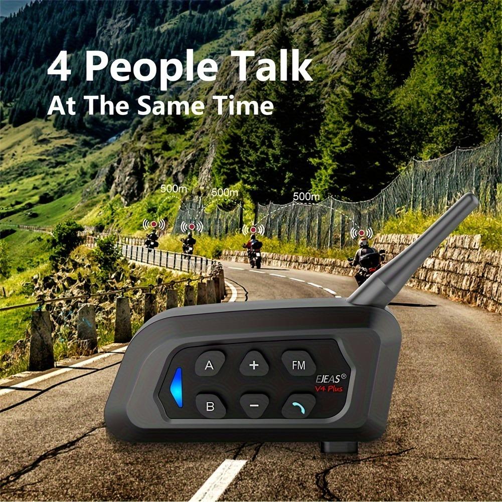 Motorcycle Helmet Bluetooth 5.1 Intercom with 1500m Range, 18h Talk Time, CVC Noise Cancelling & Waterproof Design