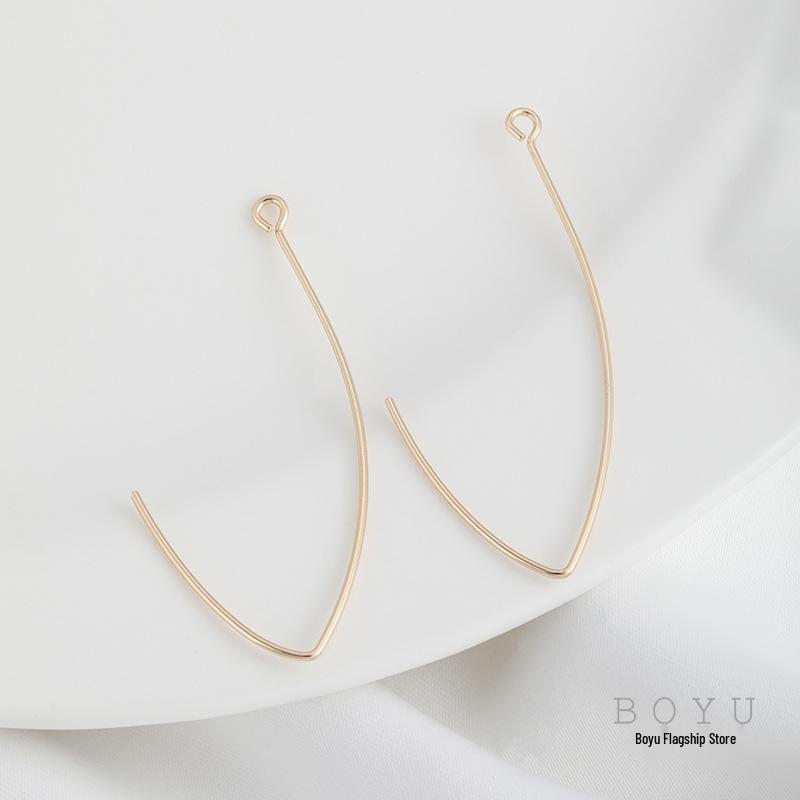 

Длинные V-образные крючки для серег из золота 14 карат - Высокая стойкость цвета, аксессуары для серег своими руками