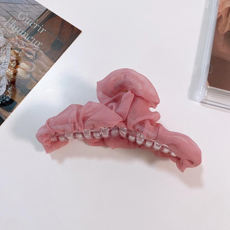 

Нова шифонова одноколірна заколка для волосся Елегантна пластикова заколка для волосся з акулою, затискач, шпилька, затискач для волосся для жінок, дівчаток, аксесуари для волосся Головні убори