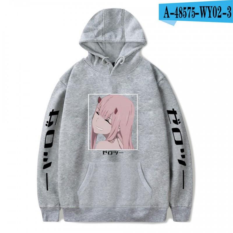 Unisex Oversized Hoodie Sweatshirt Inspired By Darling In Franxx Zero Two Anime Casual Winter Wear