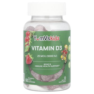 YumVs, Vitamin D, Delicious Berry Flavor, 1,000IU, 60 Jellies