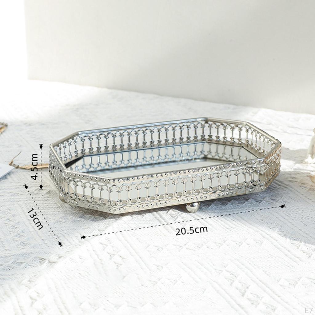 Vanity Tray for Makeup And Jewelry Organization