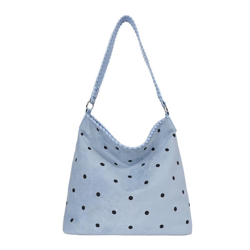 New fresh polka dot shoulder armpit bag sweet and relaxed student high value tote bag