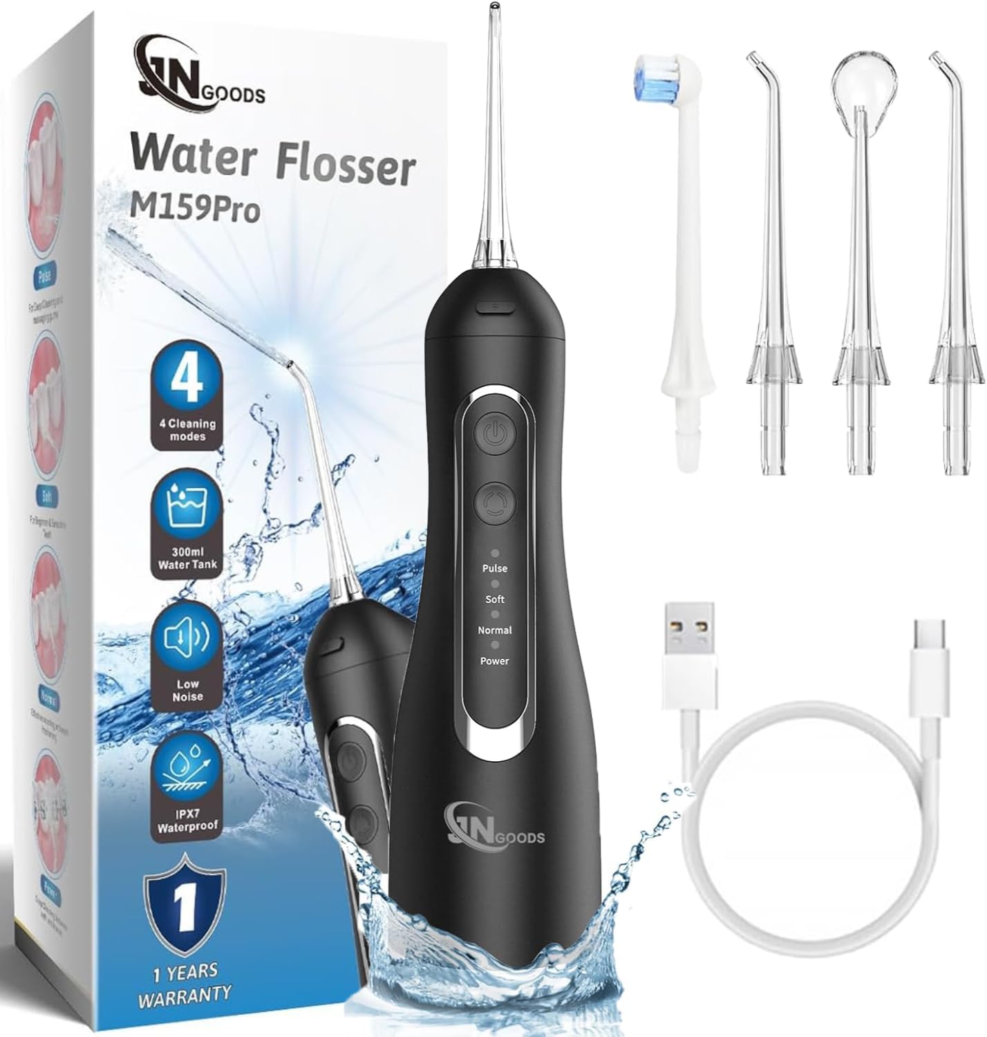

Cordless Water Dental Oral Rechargeable Water flo Waterproof 4 Modes United States