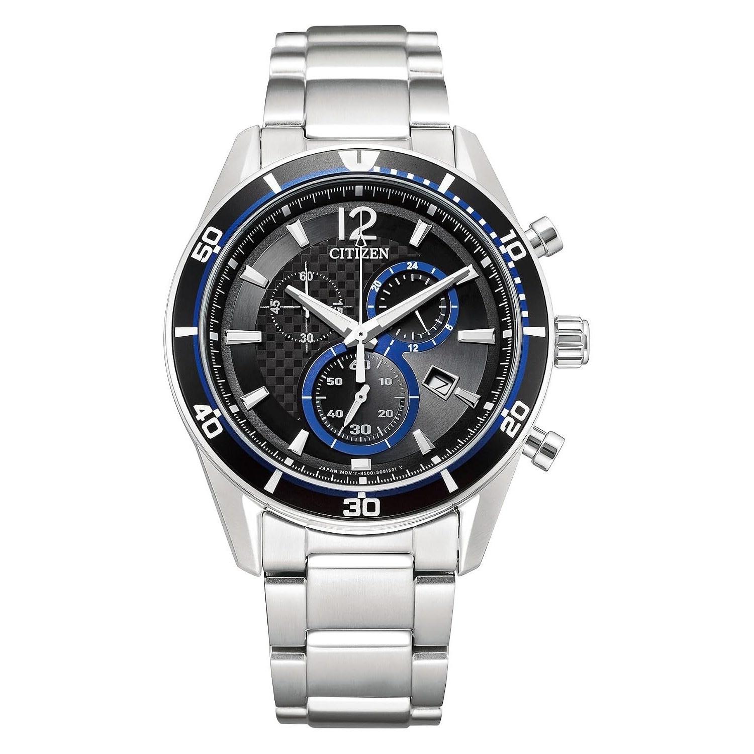Citizen Collection Eco-Drive Chronograph VO10-6741F Mens Business Analog 10 ATM Water Resistant Student Black Solar