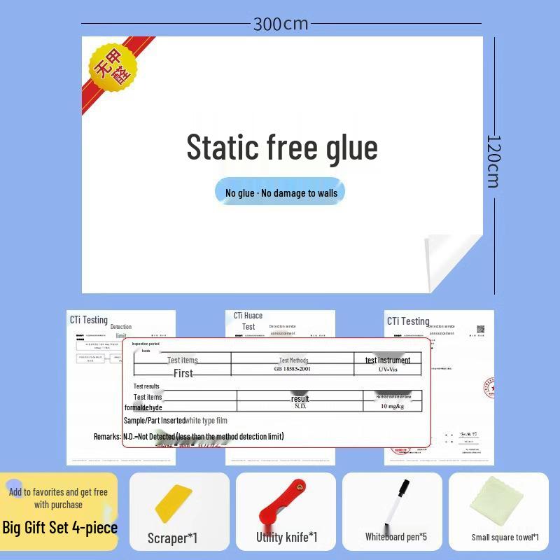 

Электростатическая стираемая наклейка на стену-белую доску для детей - Съемная, безопасная для стен, с бесплатной доставкой