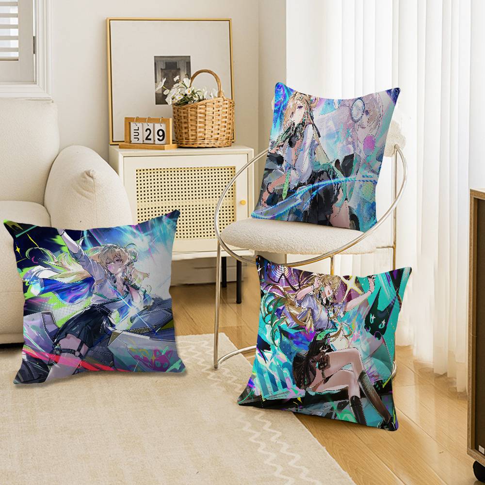 Lynae Mornye Pretty Anime Pillow Cushion Cover Pillowcase Living Room Sofa Home Decor Customized