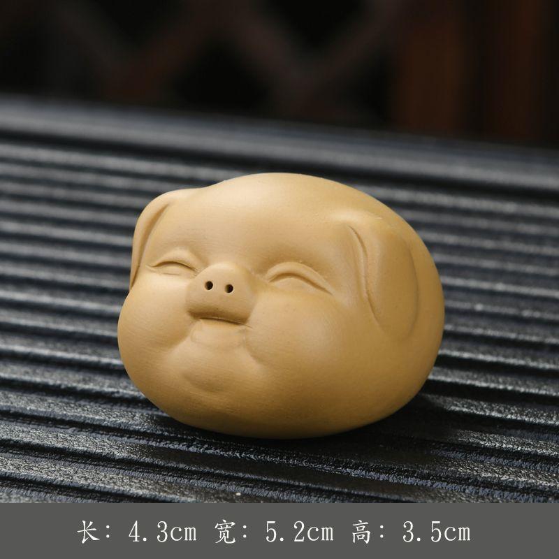 Purple Sand Tea Play Ornament Tea Pet Plate Raised Zodiac Pig Boutique Table Accessories Personality Creative Decoration