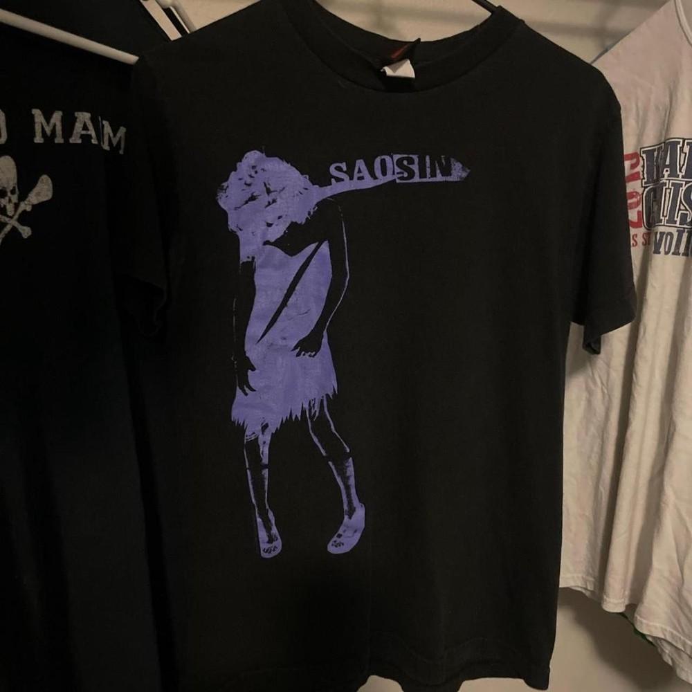 Rare Saosin Band Cotton Black Shirt Unisex All sizes AR454 Unisex T-Shirt L