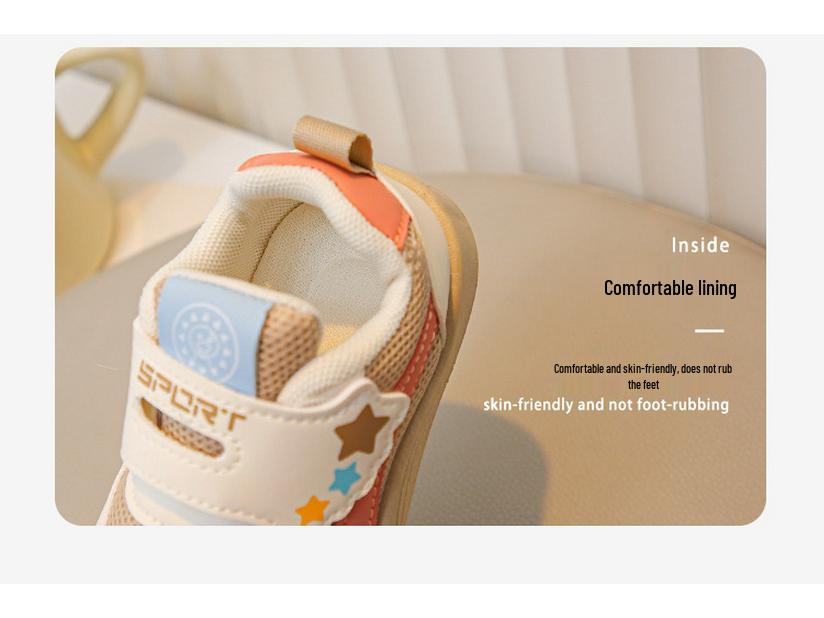 2025 Spring/Autumn Boys & Girls Breathable Mesh Baby Walker Shoes - Soft, Non-slip Toddler Soles