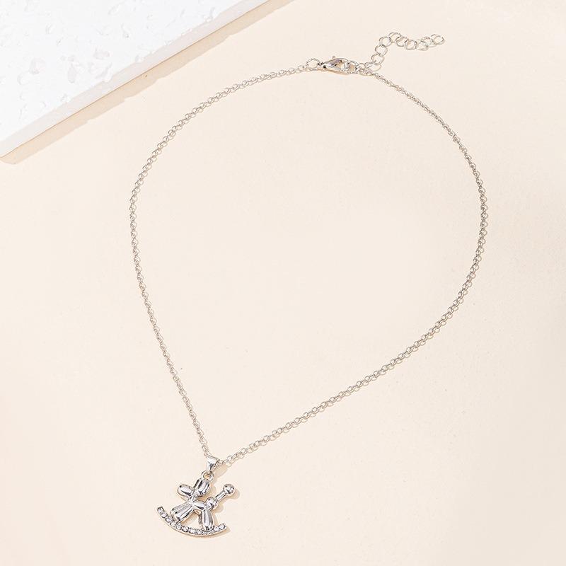New Accessories Fashion Diamond-encrusted Animal Pendant Versatile Rabbit Cat Alloy Necklace Necklace