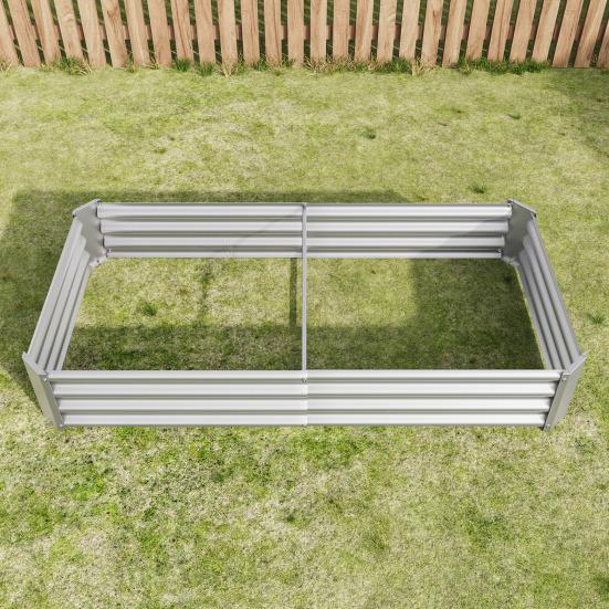 Fioriera Rialzata in Metallo, Fioriere Rialzate per Il Giardino Realizzate in Robusto Lamierino d'Acciaio con Un Design Robusto, Protezione dalla Ruggine e Lunga Durata, Rialzata