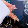 Light Luxury As Shown In The Picture, Small Fresh And Slightly Inlaid Real Gold Necklace, Women'S Transfer Collarbone Chain With Jewelry