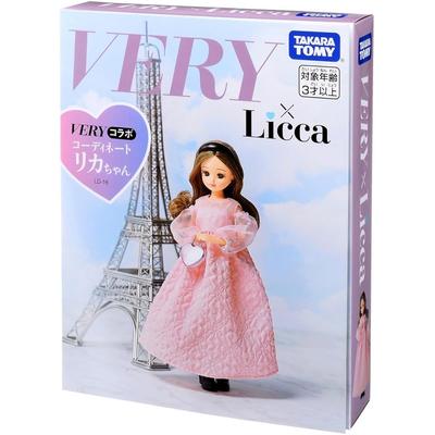 TAKARA TOMY Licca-chan Doll LD-16 Very Collaboration Dress-Up Toy for Pretend Play Ages 3 and Up